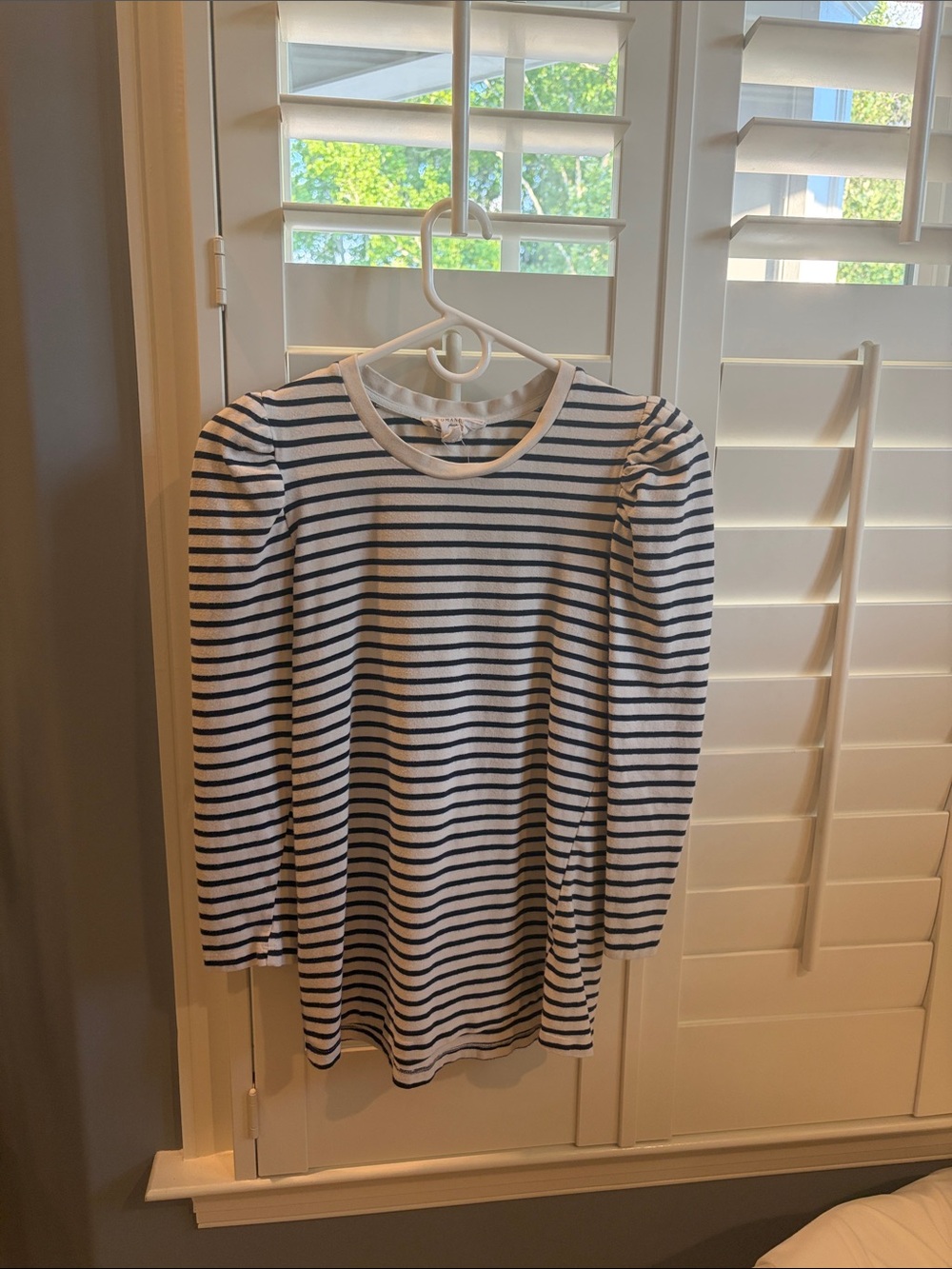 Pomander Place Navy & White Striped Long-Sleeve Top
